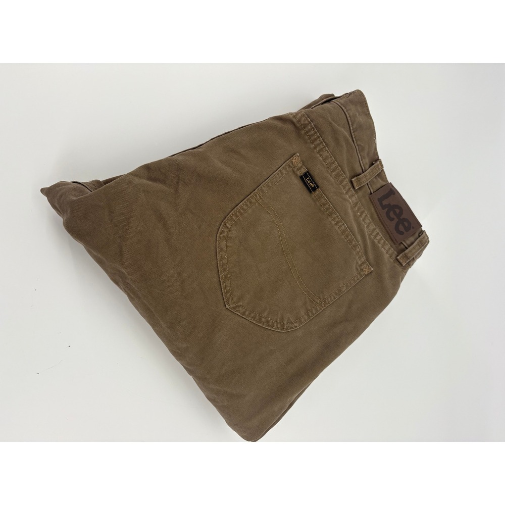 Lee Relaxed Fit Carpenter‎ Pants Men's 36x35 Brown Cotton Blend Lined Workwear